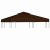 vidaXL barna kétszintes pavilon tetőponyva 310 g/m² 3 x 3 m