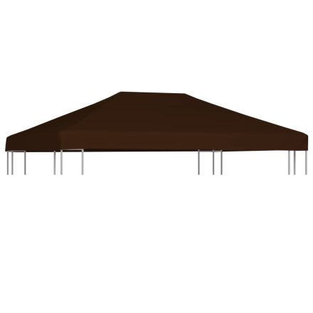 vidaXL barna pavilon tetőponyva 310 g/m² 3 x 4 m