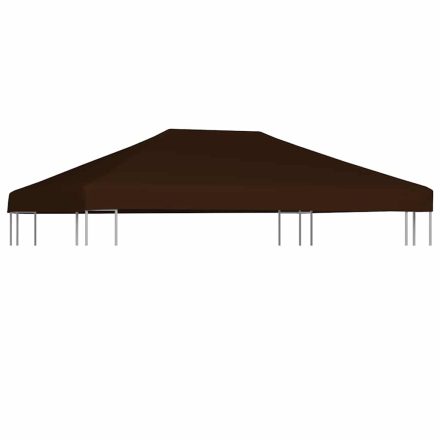 vidaXL barna pavilon tetőponyva 310 g/m² 3 x 4 m
