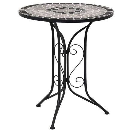 vidaXL szürke kerámia mozaikos bisztróasztal 60 cm