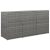vidaXL antracit polyrattan kukatároló 3 kerekes kukához 229x78x120 cm