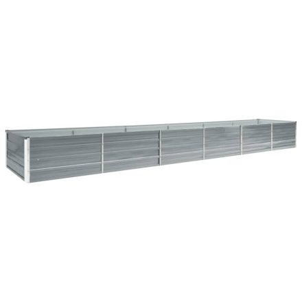 vidaXL szürke horganyzott acél kerti magaságyás 480 x 80 x 45 cm