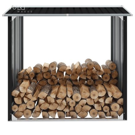 vidaXL antracit horganyzott acél tűzifatároló 172 x 91 x 154 cm