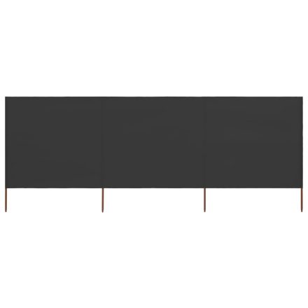 vidaXL antracitszürke szövet 3-paneles szélfogó 400 x 160 cm