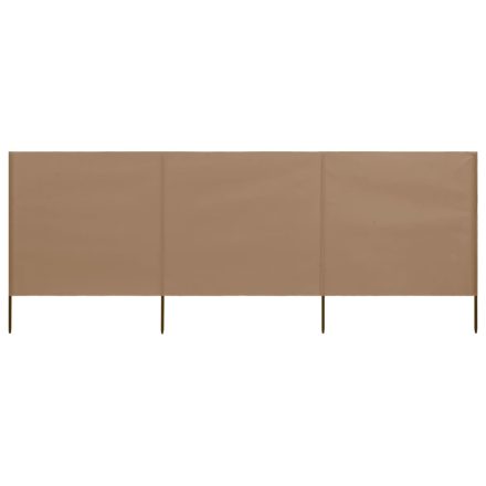 vidaXL tópszínű szövet 3-paneles szélfogó 400 x 160 cm