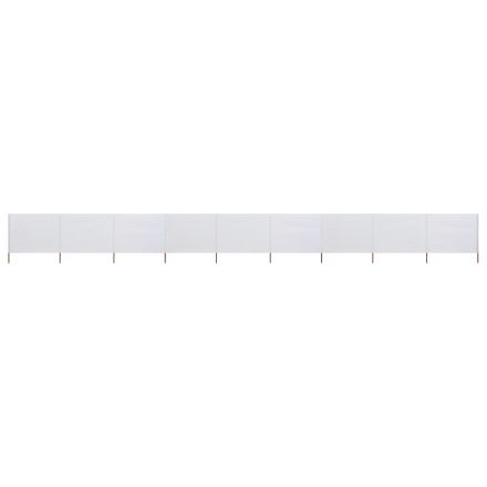 vidaXL homokfehér 9 paneles szövet szélfogó 1200 x 160 cm