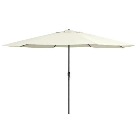 vidaXL homokszínű kültéri napernyő fémrúddal 390 cm