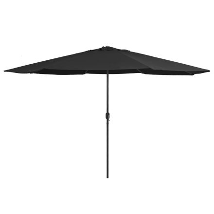 vidaXL fekete kültéri napernyő fémrúddal 390 cm