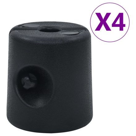 vidaXL 4 db fekete polietilén pavilonnehezék