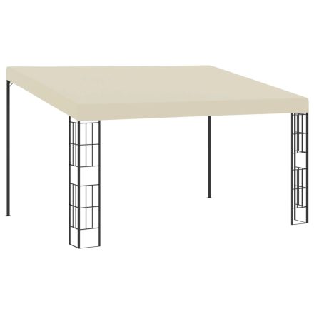 vidaXL krémszínű falra szerelhető szövetpavilon 3 x 4 m