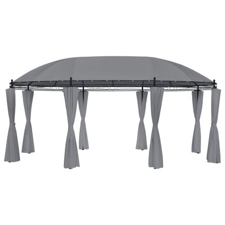 vidaXL antracitszürke pavilon függönyökkel 520 x 349 x 255 cm