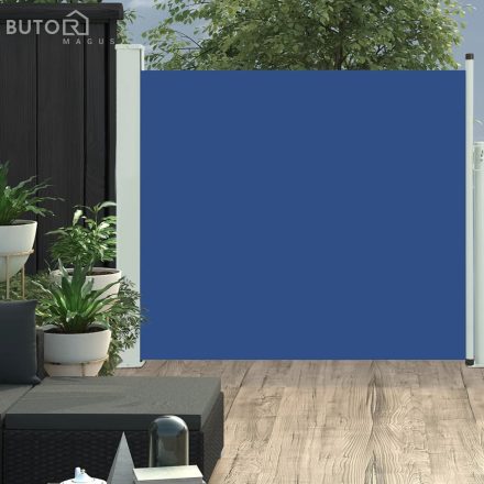 vidaXL kék behúzható oldalsó teraszi napellenző 100 x 300 cm