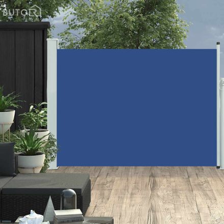 vidaXL kék behúzható oldalsó teraszi napellenző 100 x 500 cm