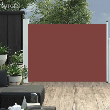 vidaXL barna behúzható oldalsó teraszi napellenző 100 x 500 cm