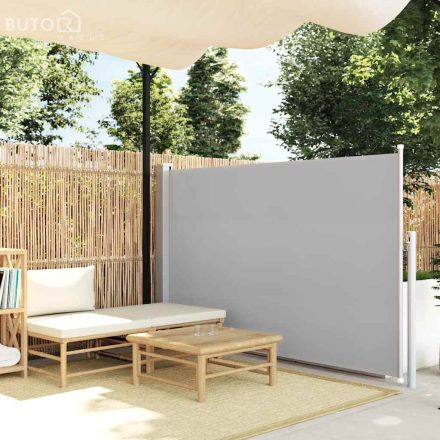 vidaXL szürke kihúzható oldalsó teraszi napellenző 140 x 500 cm