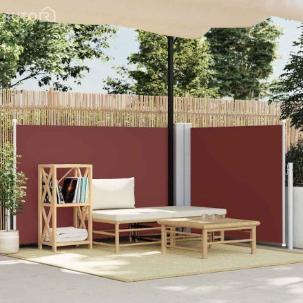 vidaXL barna behúzható oldalsó napellenző 120 x 600 cm