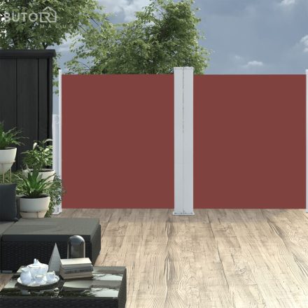 vidaXL barna behúzható oldalsó napellenző 140 x 600 cm