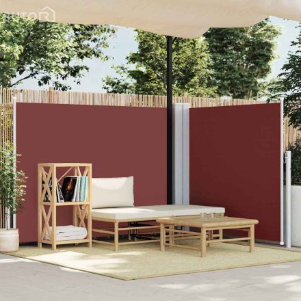 vidaXL barna behúzható oldalsó napellenző 140 x 600 cm