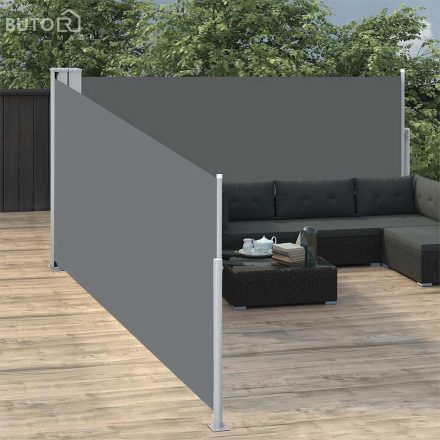 vidaXL antracitszürke behúzható oldalsó napellenző 100 x 1000 cm 