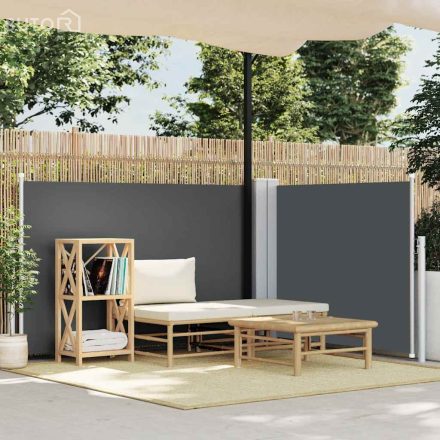 vidaXL antracitszürke behúzható oldalsó napellenző 120 x 1000 cm 