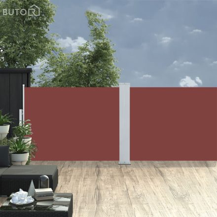 vidaXL barna behúzható oldalsó napellenző 120 x 1000 cm