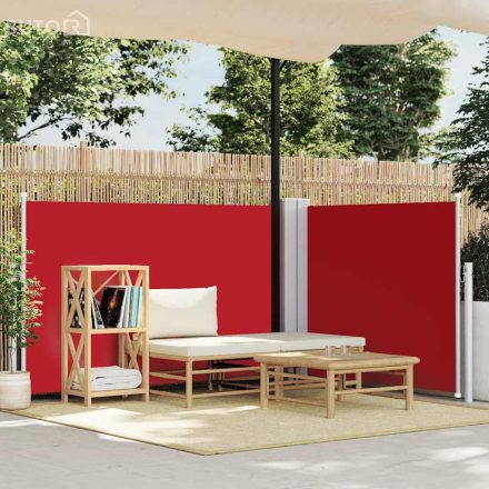 vidaXL piros behúzható oldalsó napellenző 120 x 1000 cm