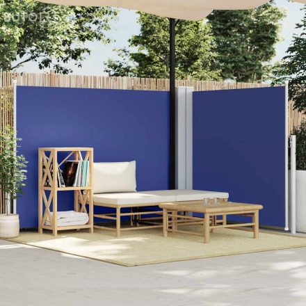 vidaXL kék behúzható oldalsó napellenző 140 x 1000 cm 