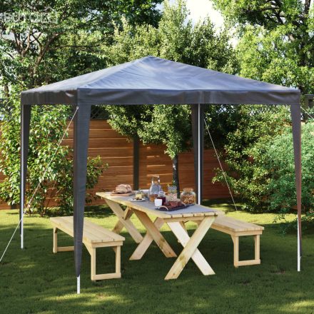 vidaXL antracitszürke rendezvénysátor 2,5 x 2,5 m 90 g/m²