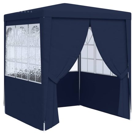 vidaXL kék rendezvénysátor oldalfalakkal 2 x 2 m 90 g/m²