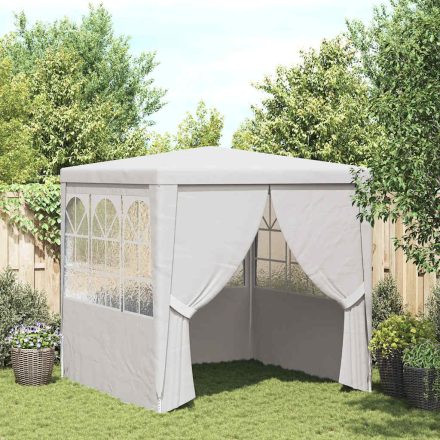 vidaXL fehér rendezvénysátor oldalfalakkal 2,5 x 2,5 m 90 g/m²