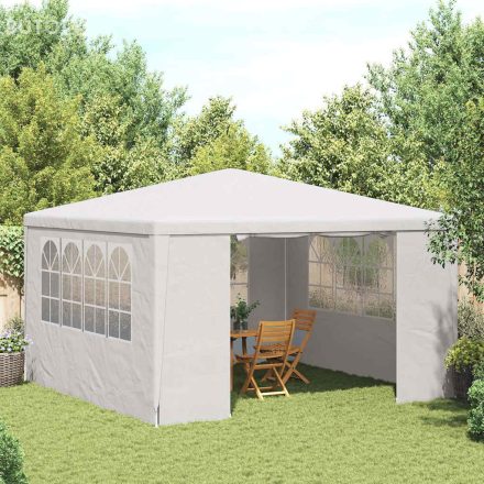 vidaXL fehér rendezvénysátor oldalfalakkal 4 x 4 m 90 g/m²