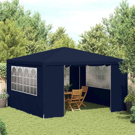 vidaXL kék rendezvénysátor oldalfalakkal 4 x 4 m 90 g/m²