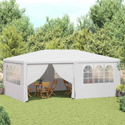 vidaXL fehér rendezvénysátor oldalfalakkal 4 x 6 m 90 g/m²