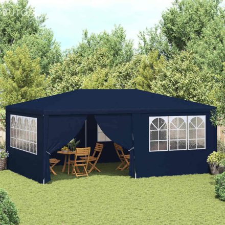 vidaXL kék rendezvénysátor oldalfalakkal 4 x 6 m 90 g/m²