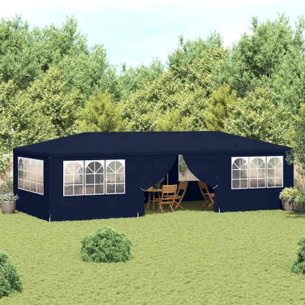vidaXL kék rendezvénysátor oldalfalakkal 4 x 9 m 90 g/m²