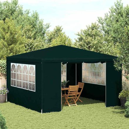 vidaXL zöld rendezvénysátor oldalfalakkal 4 x 4 m 90 g/m²
