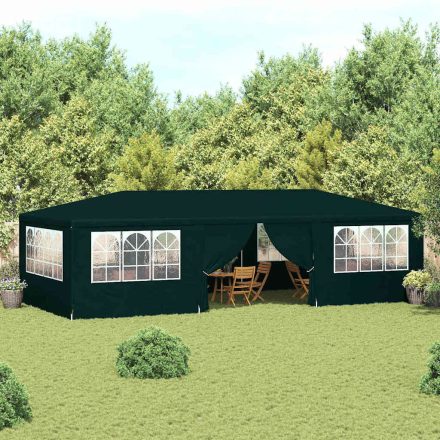 vidaXL zöld rendezvénysátor oldalfalakkal 4 x 9 m 90 g/m²