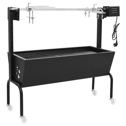 vidaXL elektromos rozsdamentes acél barbecue grillsütő