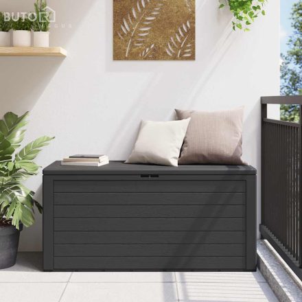 vidaXL antracitszürke kerti tárolóláda 116 x 44 x 55 cm
