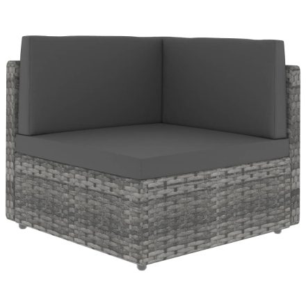 vidaXL szürke polyrattan sarokkanapé-elem