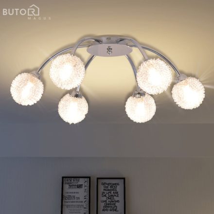 vidaXL mennyezeti lámpa 6 db 240 W-os G9-es LED izzóval
