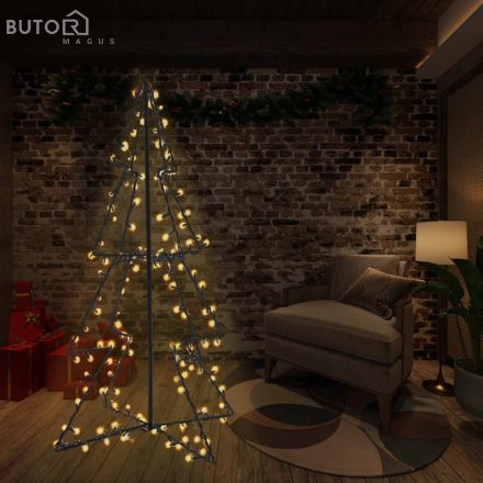vidaXL 240 LED-es beltéri/kültéri kúp alakú karácsonyfa 115 x 150 cm