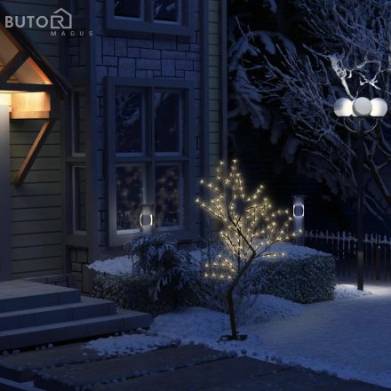 vidaXL cseresznyevirágos karácsonyfa 128 db meleg fehér LED-del 120 cm