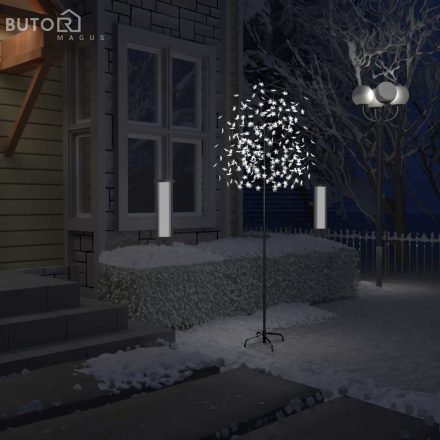 vidaXL cseresznyevirágos karácsonyfa 220 db hideg fehér LED-del 220 cm