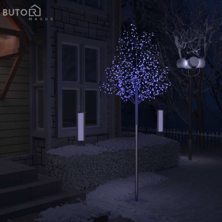 vidaXL cseresznyevirágos karácsonyfa 600 db kék LED-del 300 cm