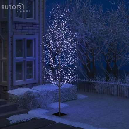vidaXL cseresznyevirágos karácsonyfa 1200 db kék LED-del 400 cm
