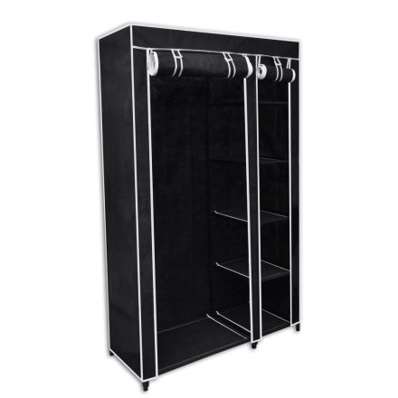 vidaXL fekete összecsukható ruhásszekrény 110 x 45 x 175 cm 
