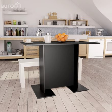 vidaXL fekete szerelt fa étkezőasztal 110 x 60 x 75 cm