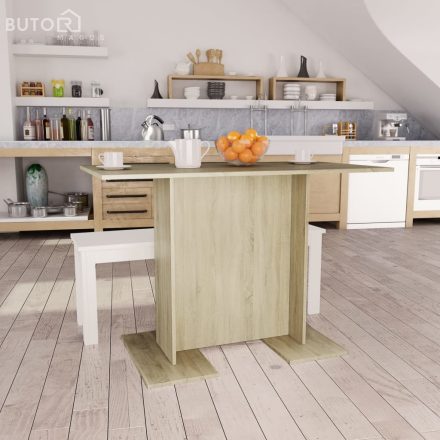 vidaXL sonoma tölgy színű szerelt fa étkezőasztal 110 x 60 x 75 cm