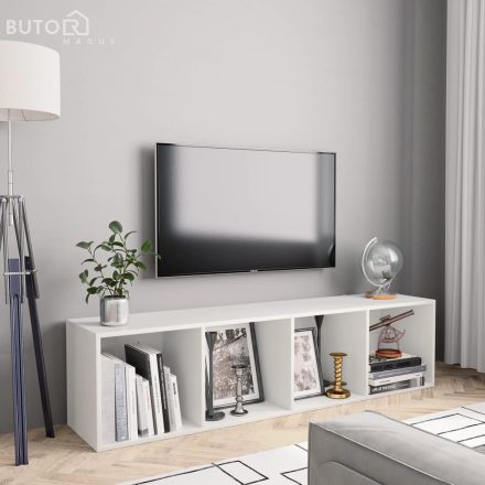 vidaXL fehér könyv-/TV-szekrény 143 x 30 x 36 cm